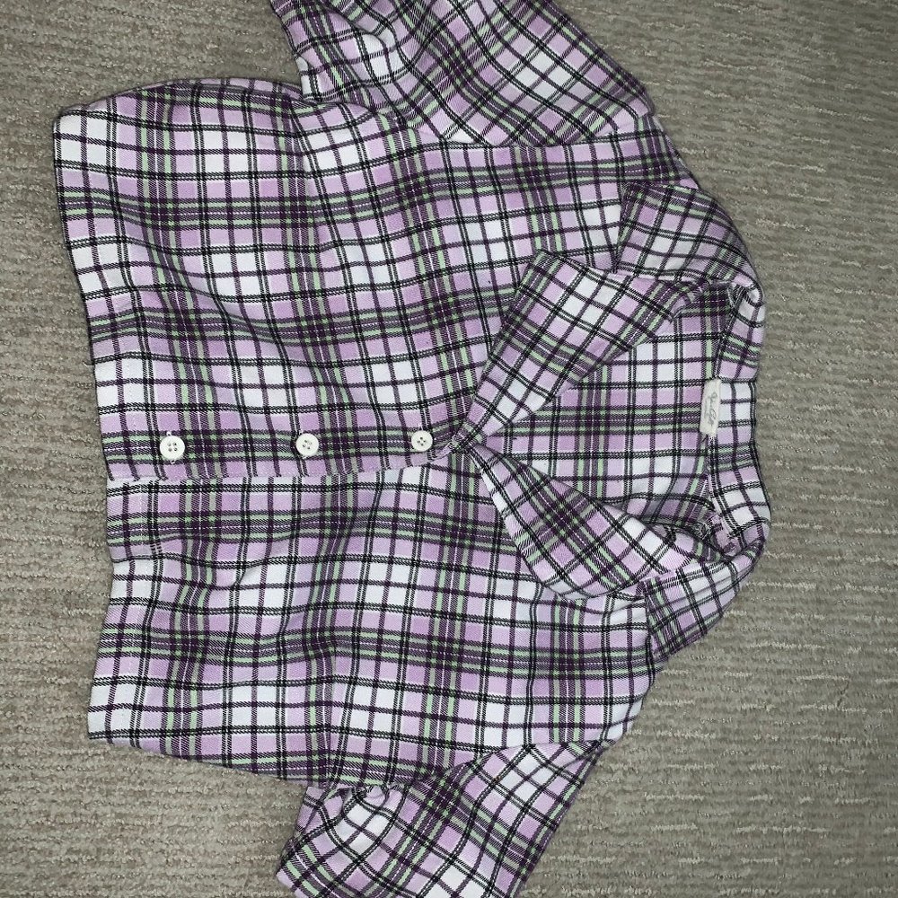 J Galt / Brandy Purple Plaid Button Up